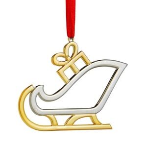 Nambe Gold and Silver Sleigh Ornament Christmas Tree